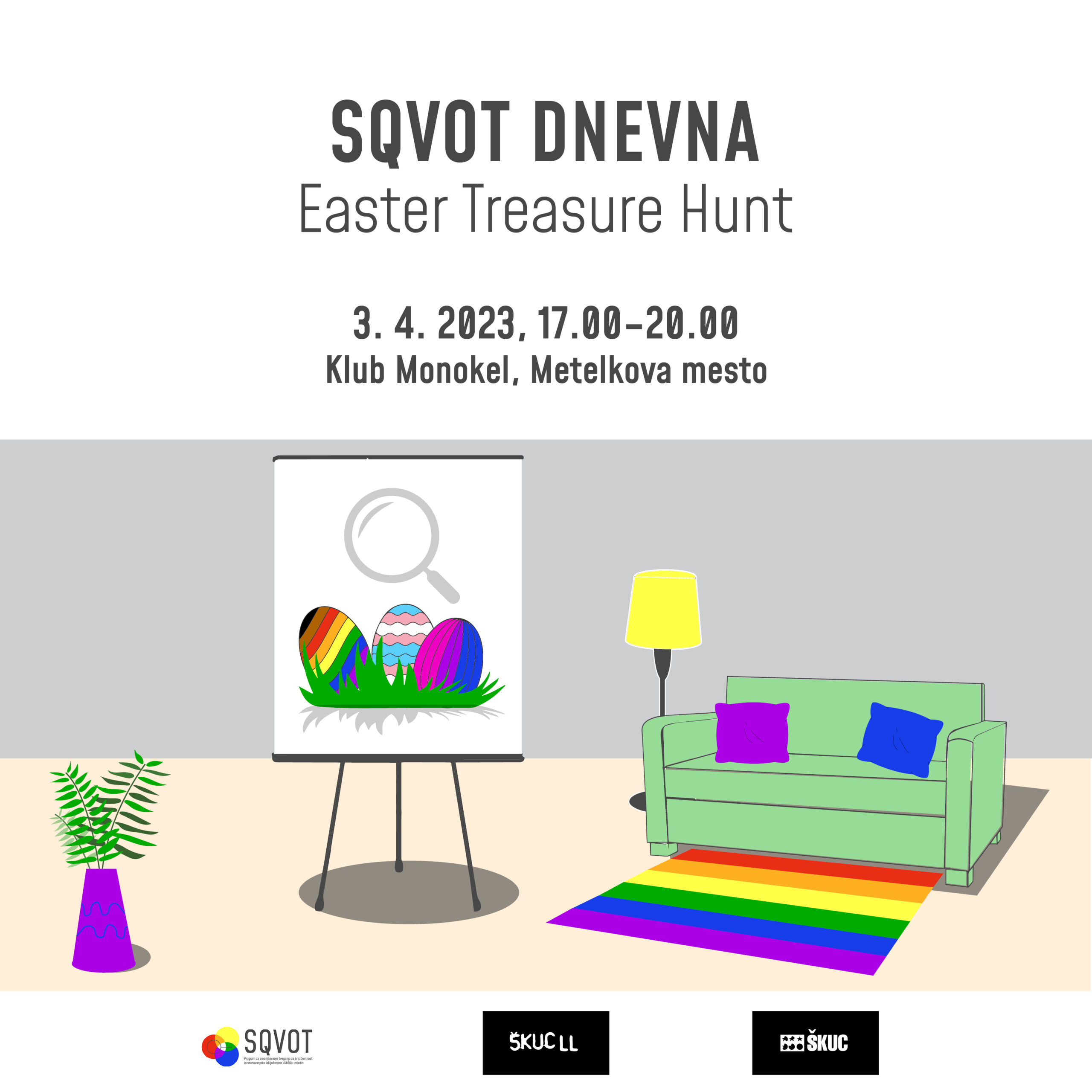 SQVOT living room: Easter Treasure Hunt