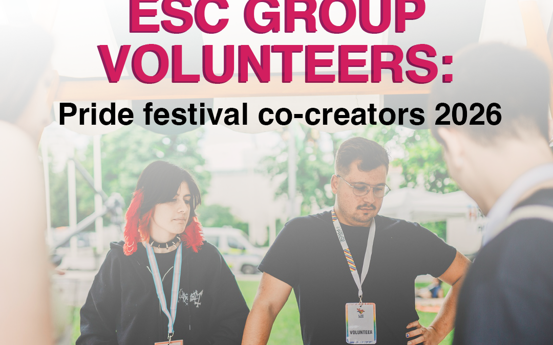 Join our group of ESC volunteers for Pride Festival 2026! 🏳️‍🌈
