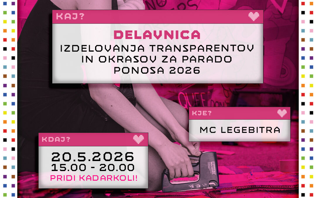 Pridružite se nam pri izdelavi transparentov in drugih okraskov za parado