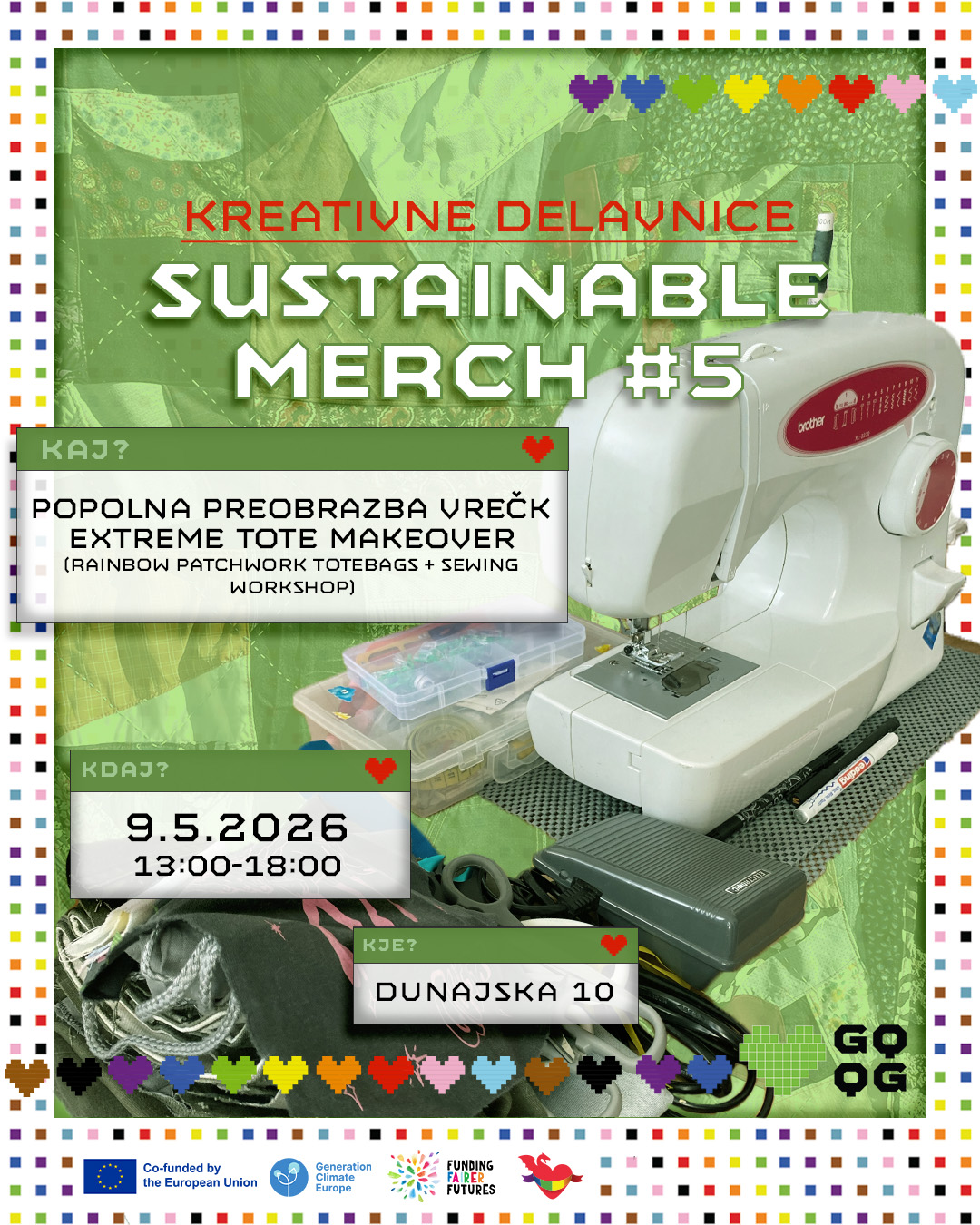 Popolna preobrazba vrečk // Extreme tote makeover (Rainbow patchwork totebags + sewing workshop)