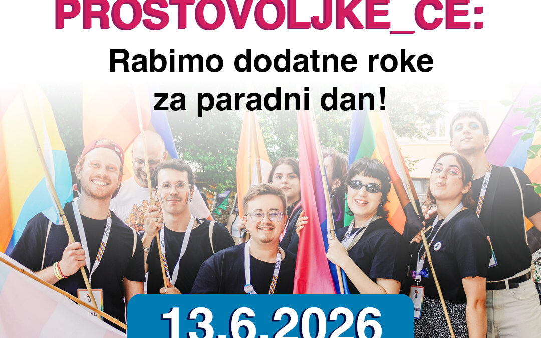 Poziv za prostovoljke_ce: Rabimo dodatne roke za paradni dan!