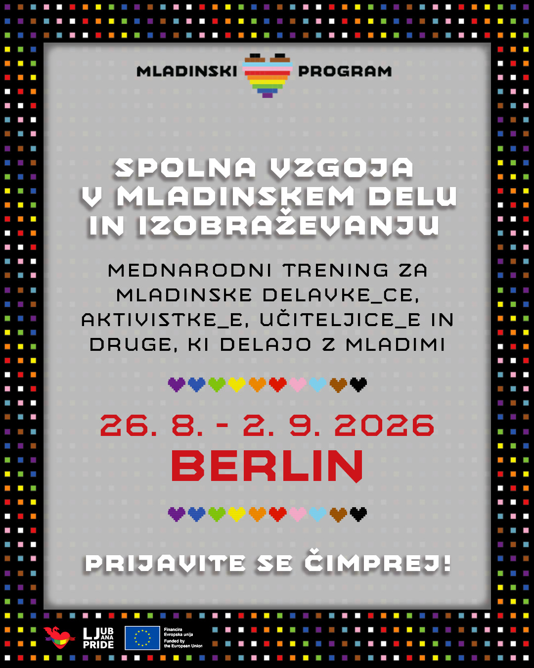 Mednarodni trening: Spolna vzgoja v mladinskem delu in izobraževanju