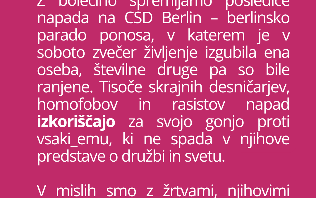 Odziv na napad na CSD Berlin Pride