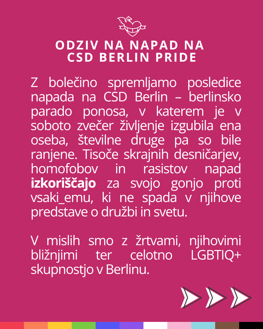 Odziv na napad na CSD Berlin Pride