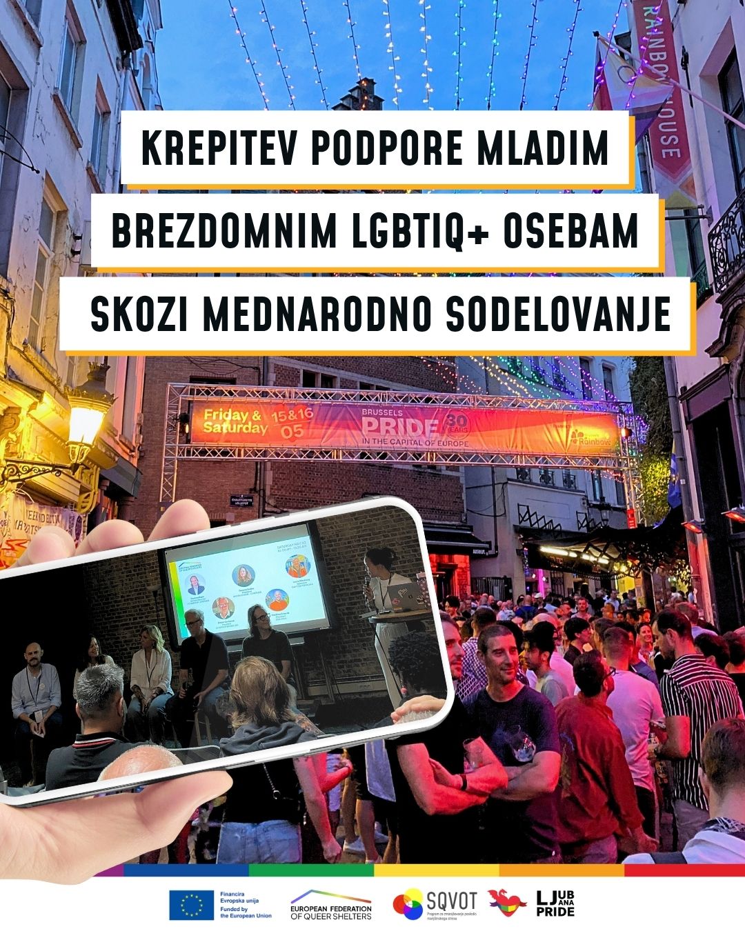 Krepitev podpore mladim brezdomnim LGBTIQ+ osebam skozi mednarodno sodelovanje