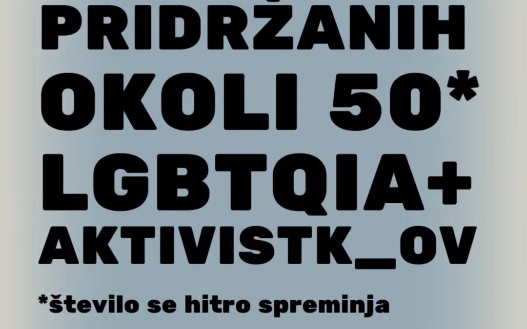 NA RADARJU – V TURČIJI JE PRIDRŽANIH OKOLI 50* LGBTQIA+ AKTIVISTK_OV