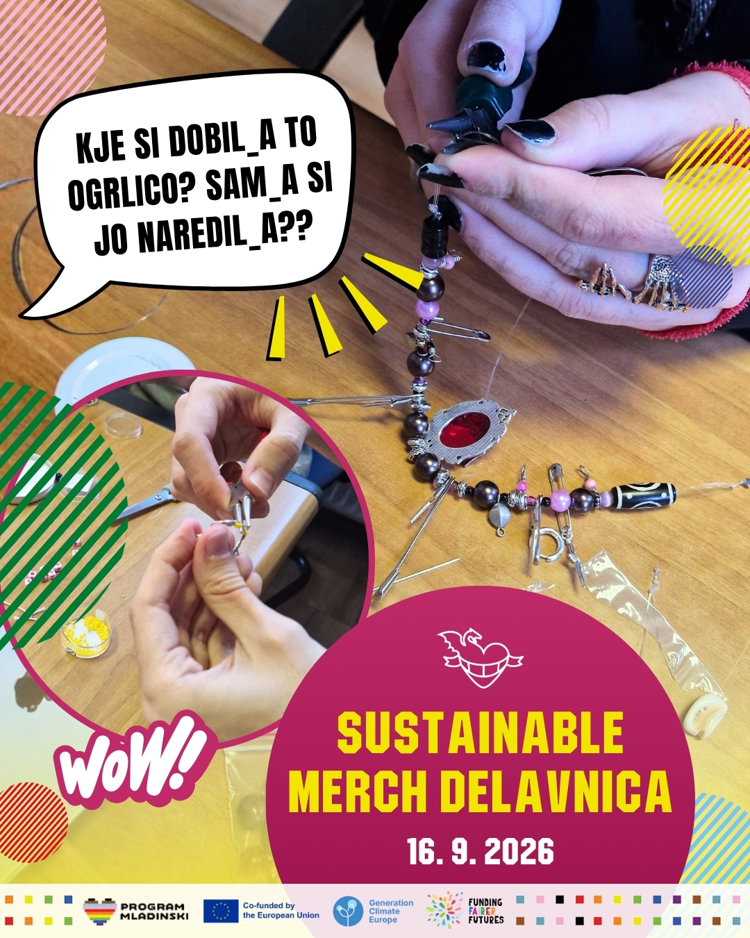 sustainable merch delavnica